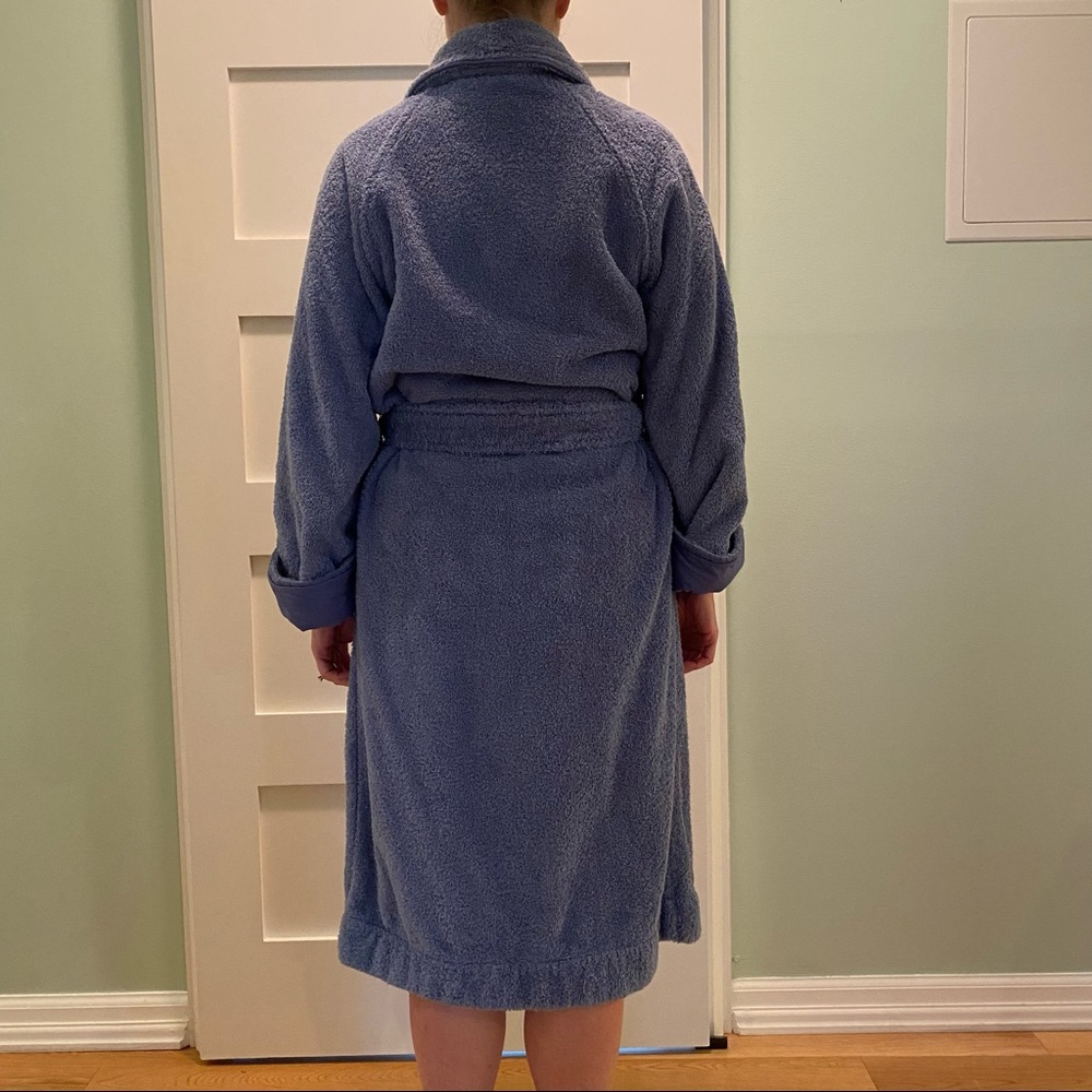 Frette Blue Terry Cloth Robe - Picture 6 of 7